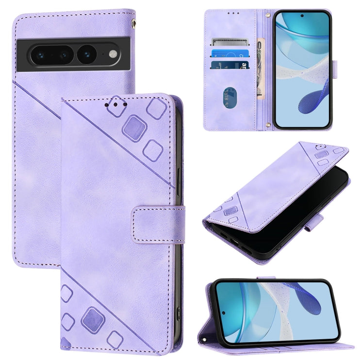 Skin-feel Embossed Leather Phone Case, For Google Pixel 8 Pro, For Google Pixel 8, For Google Pixel 7a, For Google Pixel 7 Pro 5G, For Google Pixel 7 5G, For Google Pixel 6a, For Google Pixel 6 Pro, For Google Pixel 6