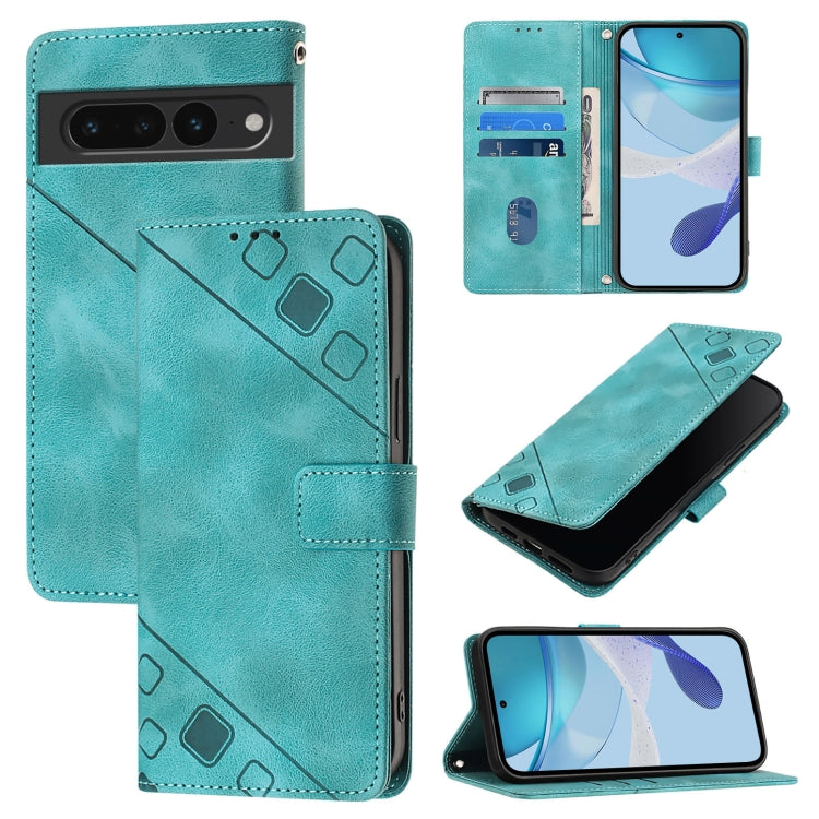 Skin-feel Embossed Leather Phone Case, For Google Pixel 8 Pro, For Google Pixel 8, For Google Pixel 7a, For Google Pixel 7 Pro 5G, For Google Pixel 7 5G, For Google Pixel 6a, For Google Pixel 6 Pro, For Google Pixel 6