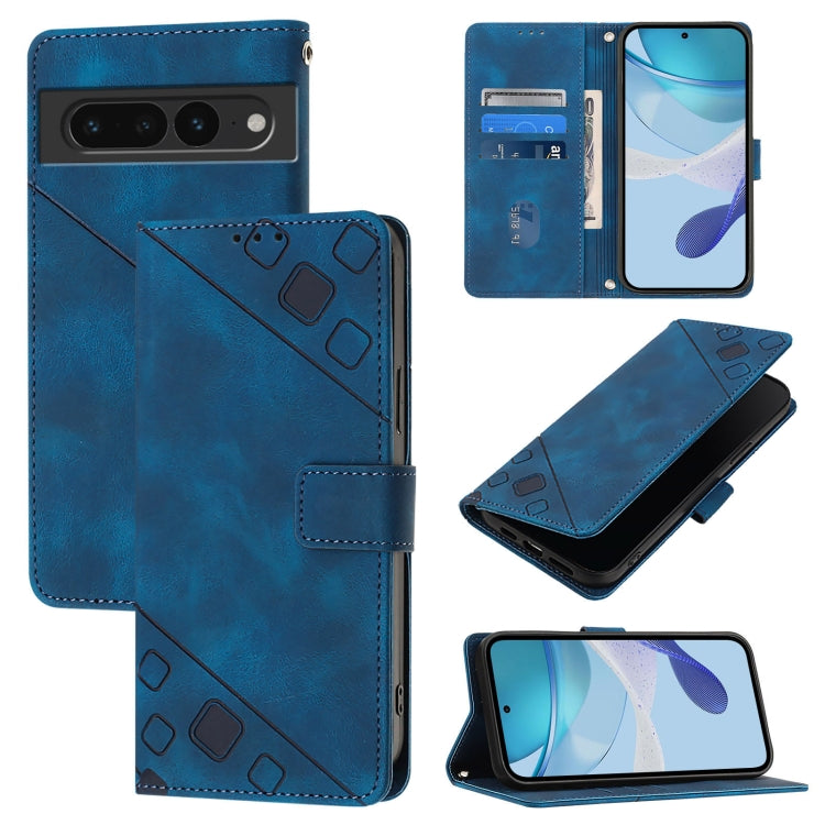 Skin-feel Embossed Leather Phone Case, For Google Pixel 8 Pro, For Google Pixel 8, For Google Pixel 7a, For Google Pixel 7 Pro 5G, For Google Pixel 7 5G, For Google Pixel 6a, For Google Pixel 6 Pro, For Google Pixel 6
