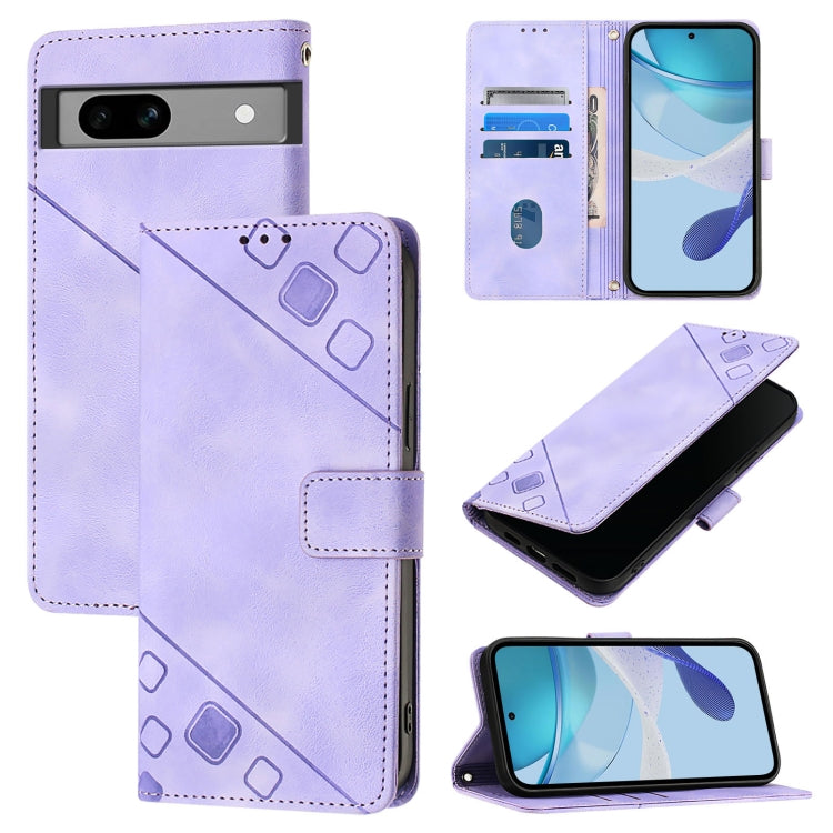 Skin-feel Embossed Leather Phone Case, For Google Pixel 8 Pro, For Google Pixel 8, For Google Pixel 7a, For Google Pixel 7 Pro 5G, For Google Pixel 7 5G, For Google Pixel 6a, For Google Pixel 6 Pro, For Google Pixel 6