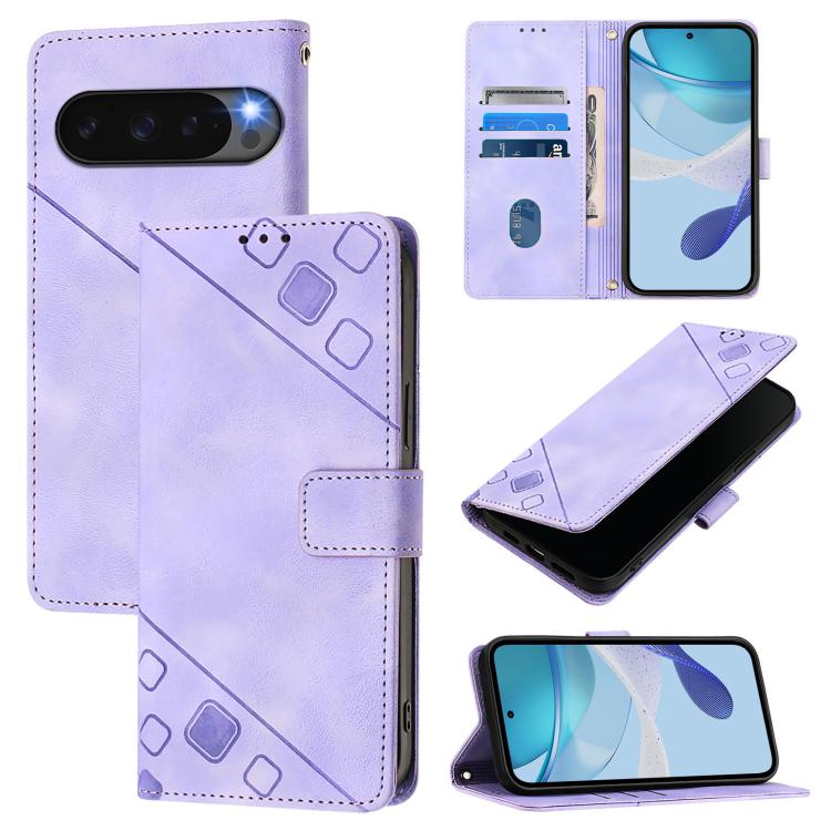 Skin-feel Embossed Leather Phone Case, For Google Pixel 11 Pro XL, For Google Pixel 11 Pro / 11, For Google Pixel 10 Pro XL 5G Global, For Google Pixel 10 5G Global, For Google Pixel 9a, For Google Pixel 9 Pro XL, For Google Pixel 9 / 9 Pro            ...