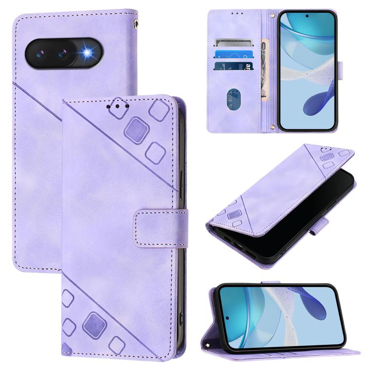 Skin-feel Embossed Leather Phone Case, For Google Pixel 11 Pro XL, For Google Pixel 11 Pro / 11, For Google Pixel 10 Pro XL 5G Global, For Google Pixel 10 5G Global, For Google Pixel 9a, For Google Pixel 9 Pro XL, For Google Pixel 9 / 9 Pro            ...