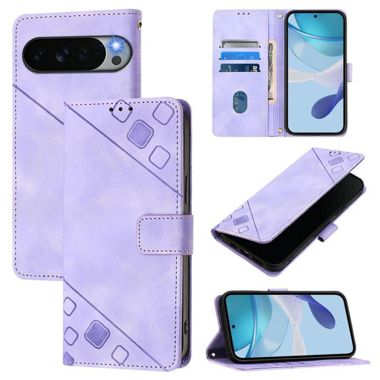 Skin-feel Embossed Leather Phone Case, For Google Pixel 11 Pro XL, For Google Pixel 11 Pro / 11, For Google Pixel 10 Pro XL 5G Global, For Google Pixel 10 5G Global, For Google Pixel 9a, For Google Pixel 9 Pro XL, For Google Pixel 9 / 9 Pro            ...