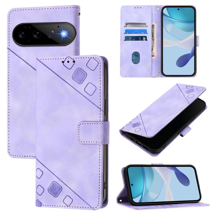 Skin-feel Embossed Leather Phone Case, For Google Pixel 11 Pro XL, For Google Pixel 11 Pro / 11, For Google Pixel 10 Pro XL 5G Global, For Google Pixel 10 5G Global, For Google Pixel 9a, For Google Pixel 9 Pro XL, For Google Pixel 9 / 9 Pro            ...