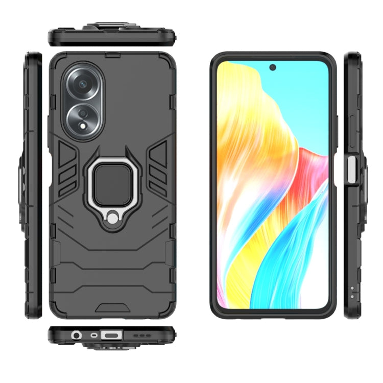 Shockproof PC + TPU Holder Phone Case, For OPPO A58 4G, For OPPO A38 4G, For OPPO A78 4G