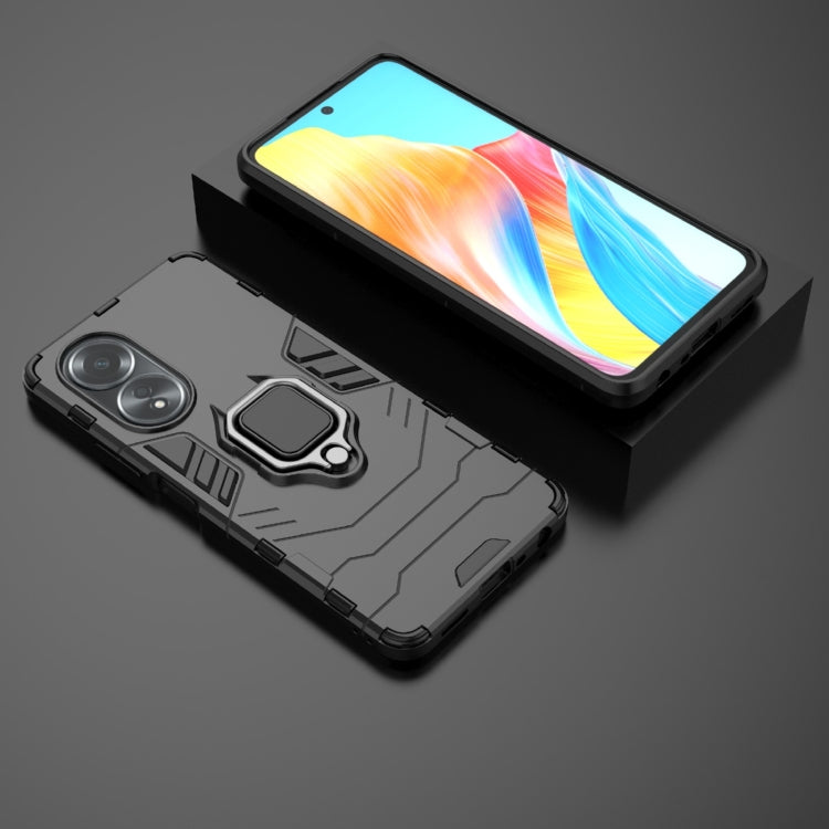 Shockproof PC + TPU Holder Phone Case, For OPPO A58 4G, For OPPO A38 4G, For OPPO A78 4G