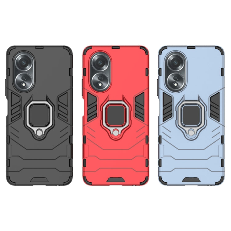 Shockproof PC + TPU Holder Phone Case, For OPPO A58 4G, For OPPO A38 4G, For OPPO A78 4G
