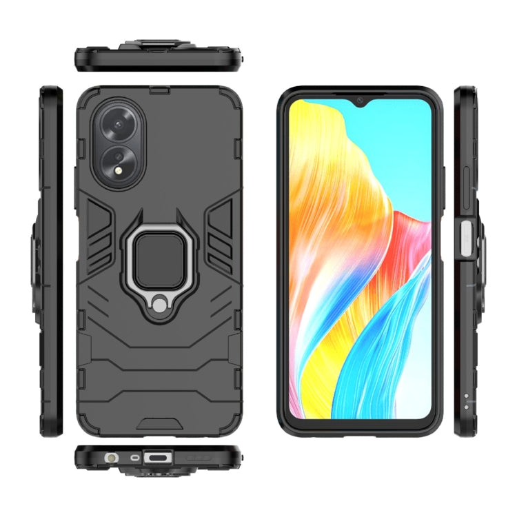 Shockproof PC + TPU Holder Phone Case, For OPPO A38 4G, For OPPO A58 4G, For OPPO A78 4G