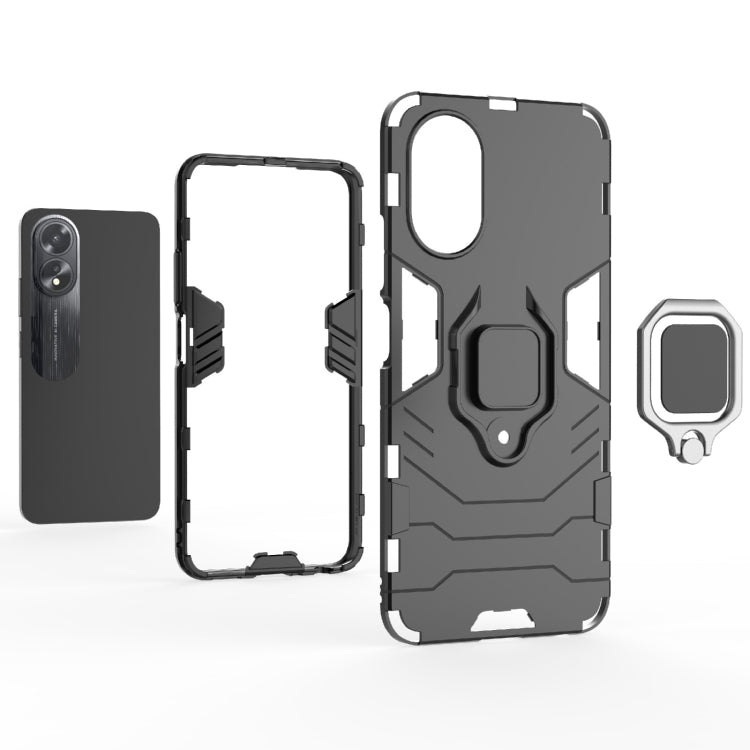 Shockproof PC + TPU Holder Phone Case, For OPPO A38 4G, For OPPO A58 4G, For OPPO A78 4G