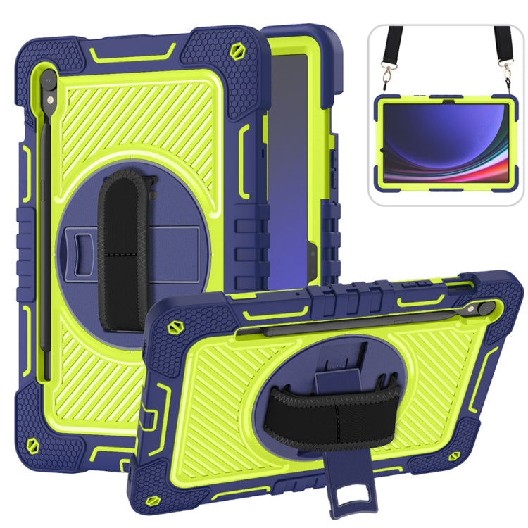 360 Degree Rotation PC Contrast Silicone Tablet Case, For Samsung Galaxy Tab A11+, For Samsung Galaxy Tab A11, For Samsung Galaxy Tab A9+, For Samsung Galaxy Tab A9, For Samsung Galaxy Tab S9, For Samsung Galaxy Tab S9+