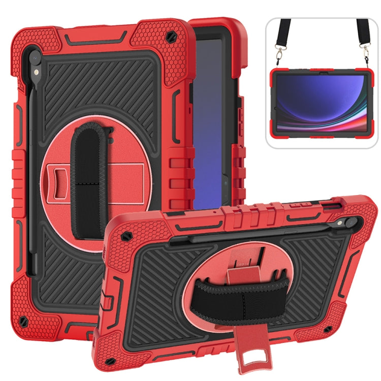360 Degree Rotation PC Contrast Silicone Tablet Case, For Samsung Galaxy Tab A11+, For Samsung Galaxy Tab A11, For Samsung Galaxy Tab A9+, For Samsung Galaxy Tab A9, For Samsung Galaxy Tab S9, For Samsung Galaxy Tab S9+