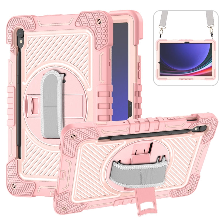 360 Degree Rotation PC Contrast Silicone Tablet Case, For Samsung Galaxy Tab A11+, For Samsung Galaxy Tab A11, For Samsung Galaxy Tab A9+, For Samsung Galaxy Tab A9, For Samsung Galaxy Tab S9, For Samsung Galaxy Tab S9+