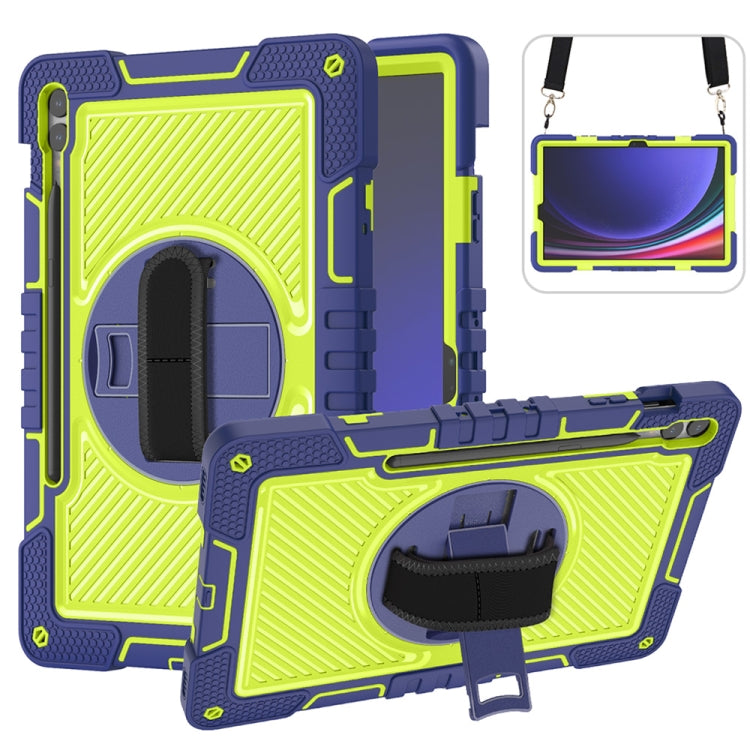 360 Degree Rotation PC Contrast Silicone Tablet Case, For Samsung Galaxy Tab A11+, For Samsung Galaxy Tab A11, For Samsung Galaxy Tab A9+, For Samsung Galaxy Tab A9, For Samsung Galaxy Tab S9, For Samsung Galaxy Tab S9+