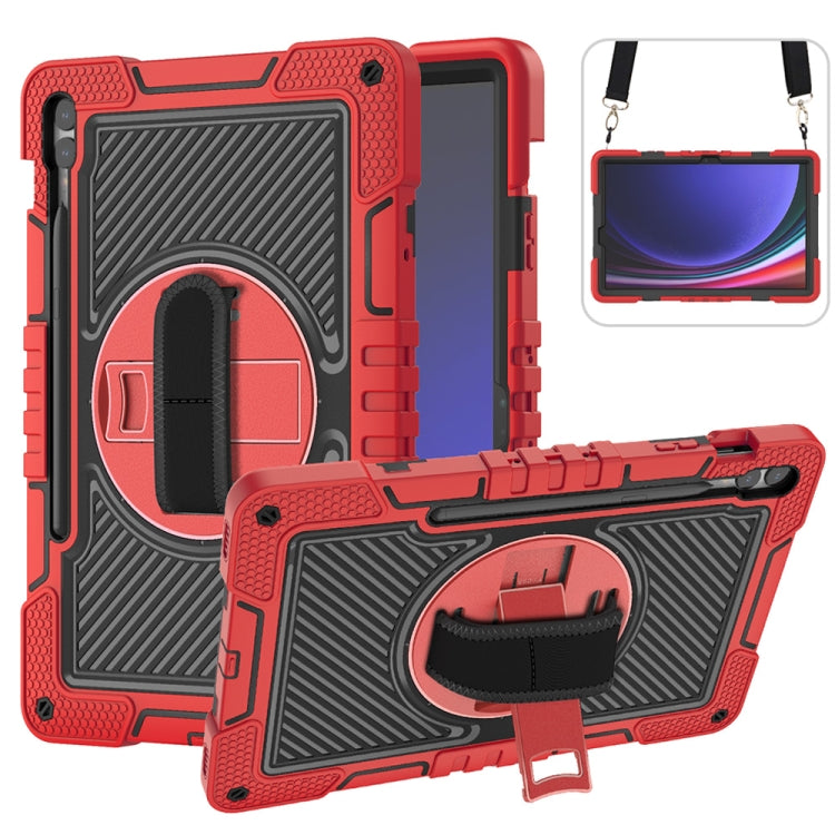 360 Degree Rotation PC Contrast Silicone Tablet Case, For Samsung Galaxy Tab A11+, For Samsung Galaxy Tab A11, For Samsung Galaxy Tab A9+, For Samsung Galaxy Tab A9, For Samsung Galaxy Tab S9, For Samsung Galaxy Tab S9+