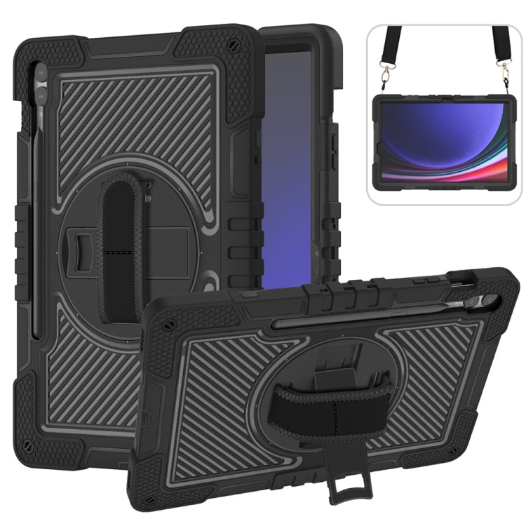 360 Degree Rotation PC Contrast Silicone Tablet Case, For Samsung Galaxy Tab A11+, For Samsung Galaxy Tab A11, For Samsung Galaxy Tab A9+, For Samsung Galaxy Tab A9, For Samsung Galaxy Tab S9, For Samsung Galaxy Tab S9+