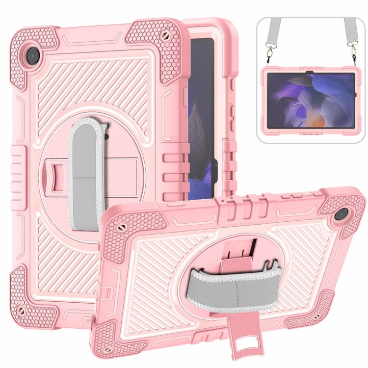 360 Degree Rotation PC Contrast Silicone Tablet Case, For Samsung Galaxy Tab A11+, For Samsung Galaxy Tab A11, For Samsung Galaxy Tab A9+, For Samsung Galaxy Tab A9, For Samsung Galaxy Tab S9, For Samsung Galaxy Tab S9+