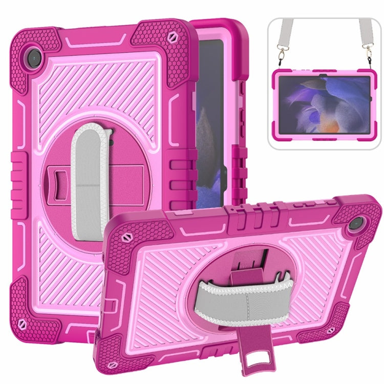 360 Degree Rotation PC Contrast Silicone Tablet Case, For Samsung Galaxy Tab A11+, For Samsung Galaxy Tab A11, For Samsung Galaxy Tab A9+, For Samsung Galaxy Tab A9, For Samsung Galaxy Tab S9, For Samsung Galaxy Tab S9+