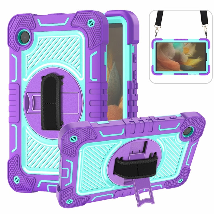 360 Degree Rotation PC Contrast Silicone Tablet Case, For Samsung Galaxy Tab A11+, For Samsung Galaxy Tab A11, For Samsung Galaxy Tab A9+, For Samsung Galaxy Tab A9, For Samsung Galaxy Tab S9, For Samsung Galaxy Tab S9+