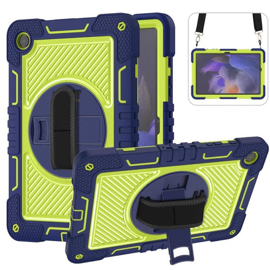360 Degree Rotation PC Contrast Silicone Tablet Case, For Samsung Galaxy Tab A11+, For Samsung Galaxy Tab A11, For Samsung Galaxy Tab A9+, For Samsung Galaxy Tab A9, For Samsung Galaxy Tab S9, For Samsung Galaxy Tab S9+
