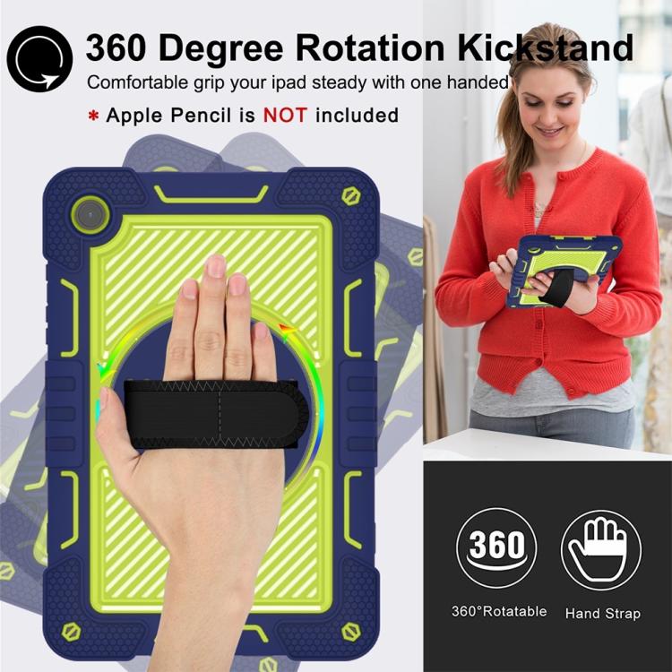 360 Degree Rotation PC Contrast Silicone Tablet Case, For Samsung Galaxy Tab A11+, For Samsung Galaxy Tab A11, For Samsung Galaxy Tab A9+, For Samsung Galaxy Tab A9, For Samsung Galaxy Tab S9, For Samsung Galaxy Tab S9+