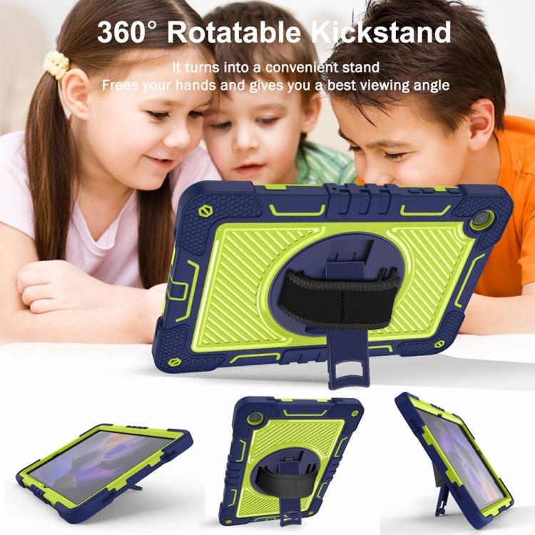 360 Degree Rotation PC Contrast Silicone Tablet Case, For Samsung Galaxy Tab A11+, For Samsung Galaxy Tab A11, For Samsung Galaxy Tab A9+, For Samsung Galaxy Tab A9, For Samsung Galaxy Tab S9, For Samsung Galaxy Tab S9+