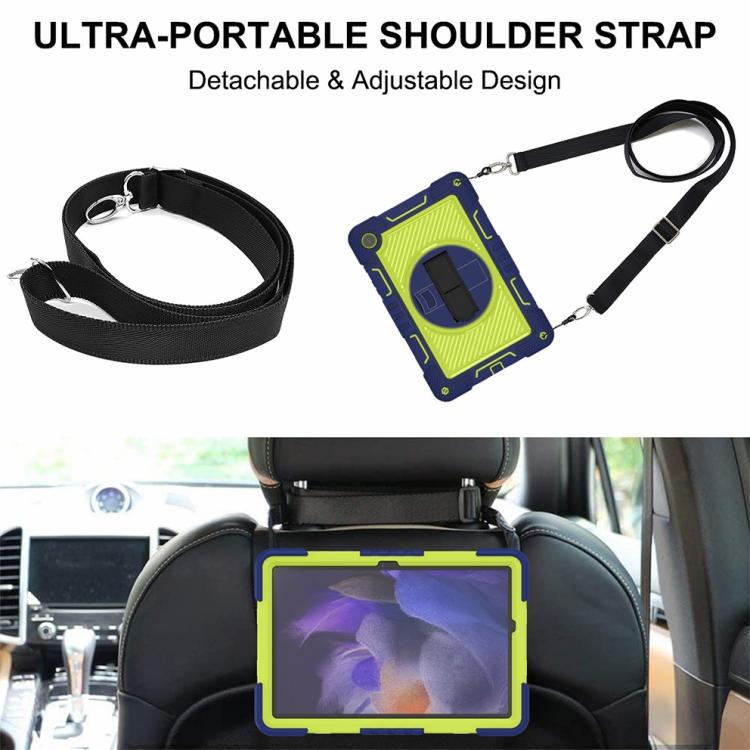 360 Degree Rotation PC Contrast Silicone Tablet Case, For Samsung Galaxy Tab A11+, For Samsung Galaxy Tab A11, For Samsung Galaxy Tab A9+, For Samsung Galaxy Tab A9, For Samsung Galaxy Tab S9, For Samsung Galaxy Tab S9+
