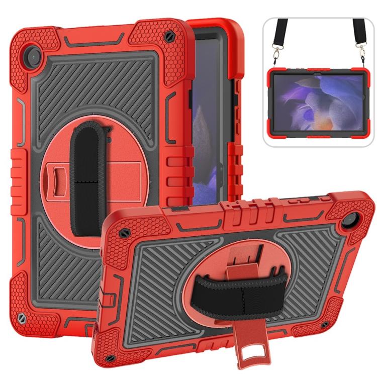 360 Degree Rotation PC Contrast Silicone Tablet Case, For Samsung Galaxy Tab A11+, For Samsung Galaxy Tab A11, For Samsung Galaxy Tab A9+, For Samsung Galaxy Tab A9, For Samsung Galaxy Tab S9, For Samsung Galaxy Tab S9+
