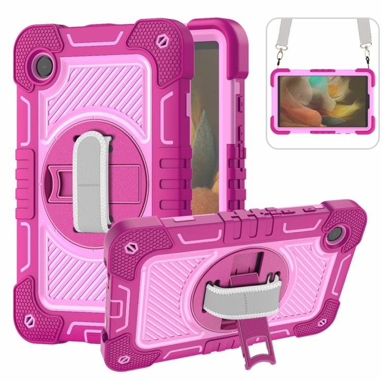 360 Degree Rotation PC Contrast Silicone Tablet Case, For Samsung Galaxy Tab A11+, For Samsung Galaxy Tab A11, For Samsung Galaxy Tab A9+, For Samsung Galaxy Tab A9, For Samsung Galaxy Tab S9, For Samsung Galaxy Tab S9+