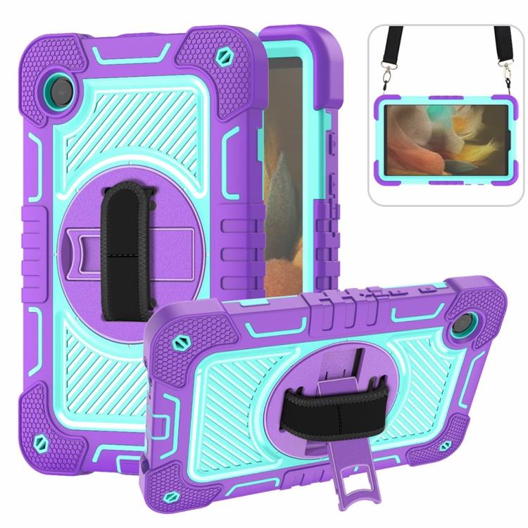 360 Degree Rotation PC Contrast Silicone Tablet Case, For Samsung Galaxy Tab A11+, For Samsung Galaxy Tab A11, For Samsung Galaxy Tab A9+, For Samsung Galaxy Tab A9, For Samsung Galaxy Tab S9, For Samsung Galaxy Tab S9+
