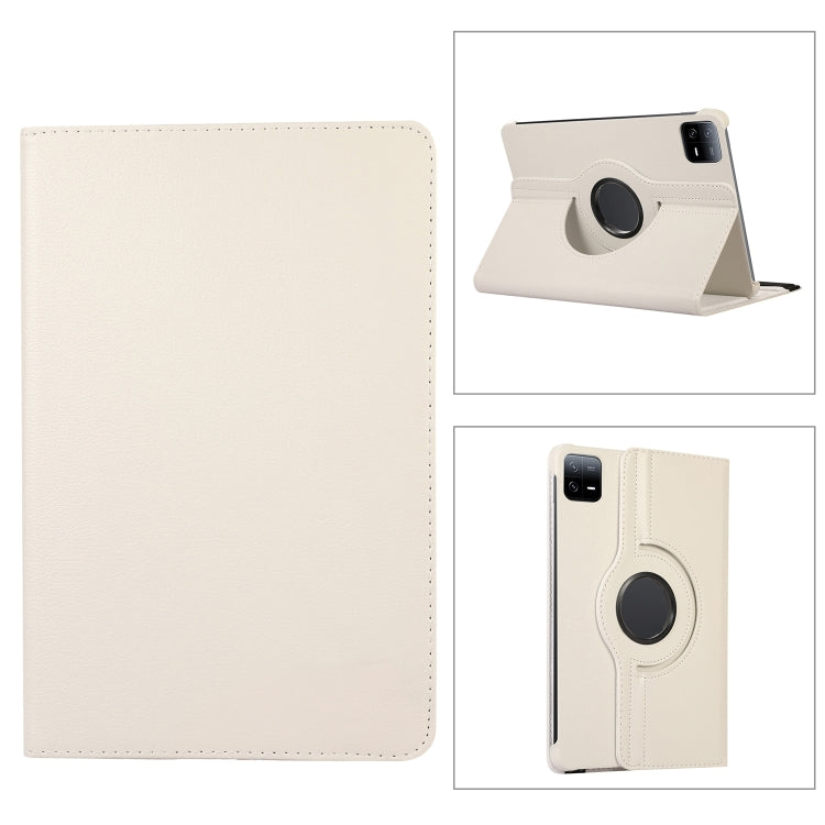 360 Degree Rotation Litchi Texture Leather Tablet Case, For Xiaomi Pad 7 Pro / Pad 7, For Xiaomi Redmi Pad Pro 12.1, For Xiaomi Pad 6S Pro 12.4, For Xiaomi Redmi Pad SE