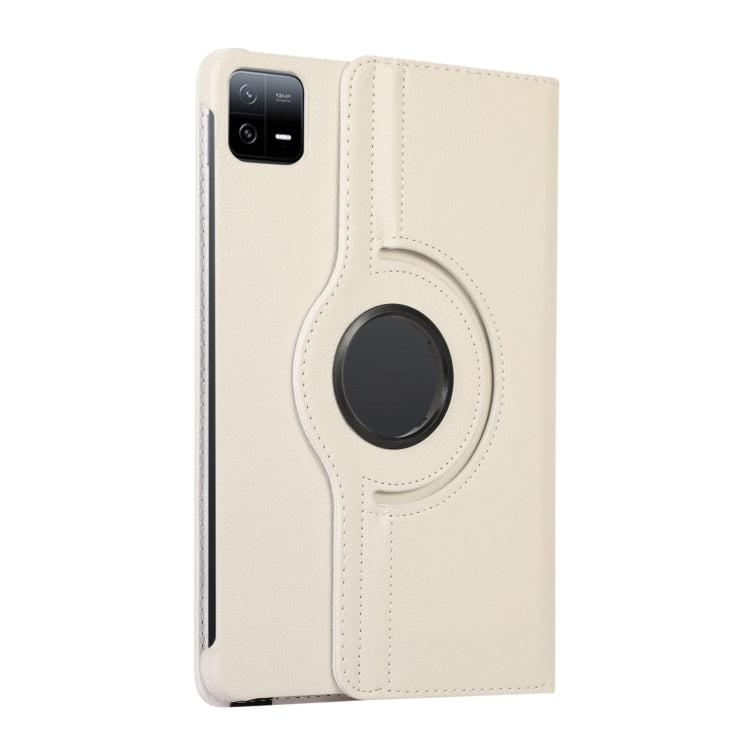 360 Degree Rotation Litchi Texture Leather Tablet Case, For Xiaomi Pad 7 Pro / Pad 7, For Xiaomi Redmi Pad Pro 12.1, For Xiaomi Pad 6S Pro 12.4, For Xiaomi Redmi Pad SE