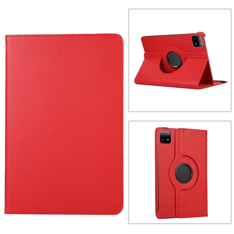 360 Degree Rotation Litchi Texture Leather Tablet Case, For Xiaomi Pad 7 Pro / Pad 7, For Xiaomi Redmi Pad Pro 12.1, For Xiaomi Pad 6S Pro 12.4, For Xiaomi Redmi Pad SE