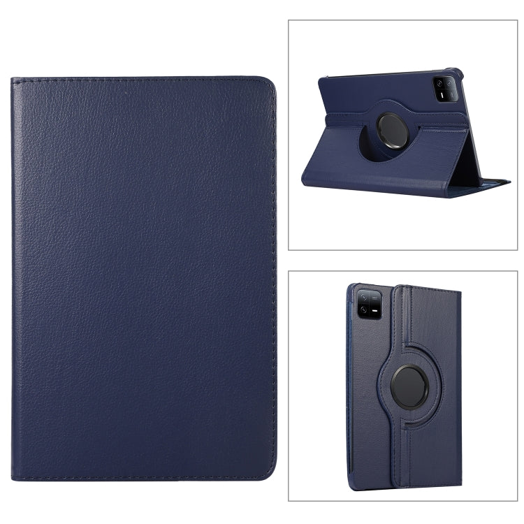 360 Degree Rotation Litchi Texture Leather Tablet Case, For Xiaomi Pad 7 Pro / Pad 7, For Xiaomi Redmi Pad Pro 12.1, For Xiaomi Pad 6S Pro 12.4, For Xiaomi Redmi Pad SE