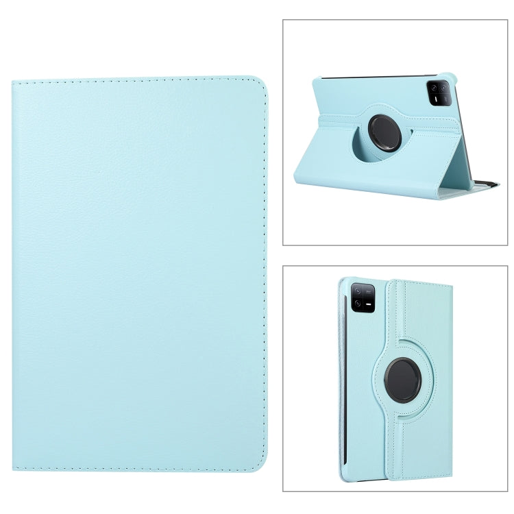 360 Degree Rotation Litchi Texture Leather Tablet Case, For Xiaomi Pad 7 Pro / Pad 7, For Xiaomi Redmi Pad Pro 12.1, For Xiaomi Pad 6S Pro 12.4, For Xiaomi Redmi Pad SE