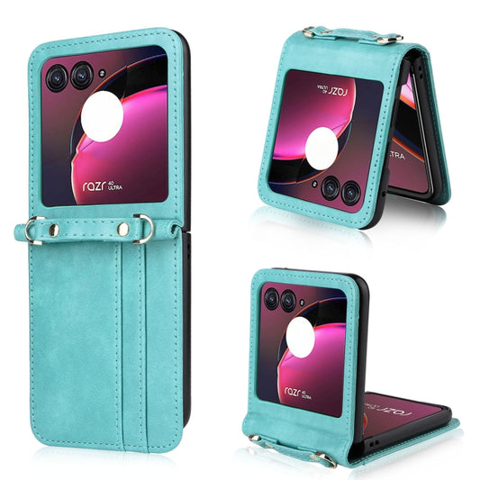 Crossbody Card Slot Leather Phone Case, For Motorola Razr 40 Ultra