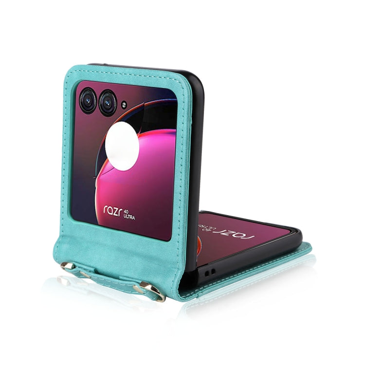 Crossbody Card Slot Leather Phone Case, For Motorola Razr 40 Ultra