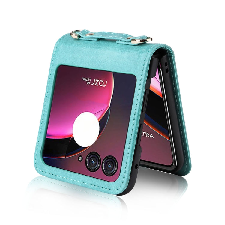 Crossbody Card Slot Leather Phone Case, For Motorola Razr 40 Ultra