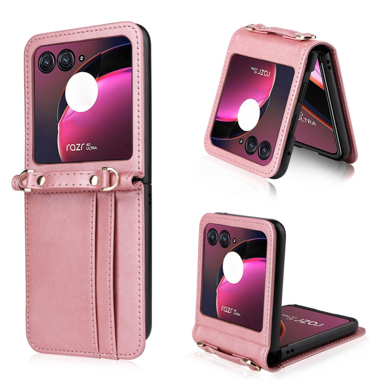 Crossbody Card Slot Leather Phone Case, For Motorola Razr 40 Ultra