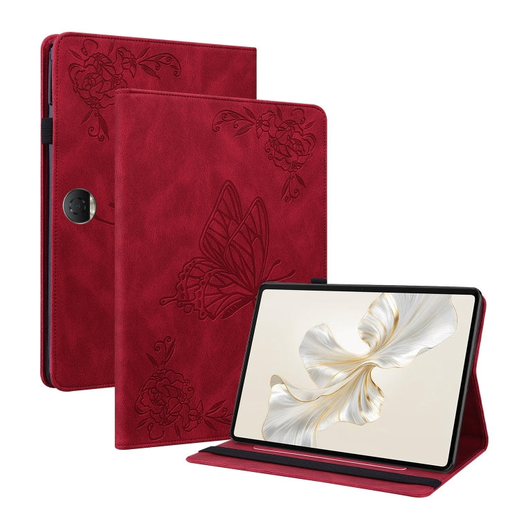 Butterfly Flower Embossed Leather Tablet Case, For Honor Pad 9 12.1, For Honor Pad X8 Pro/X9