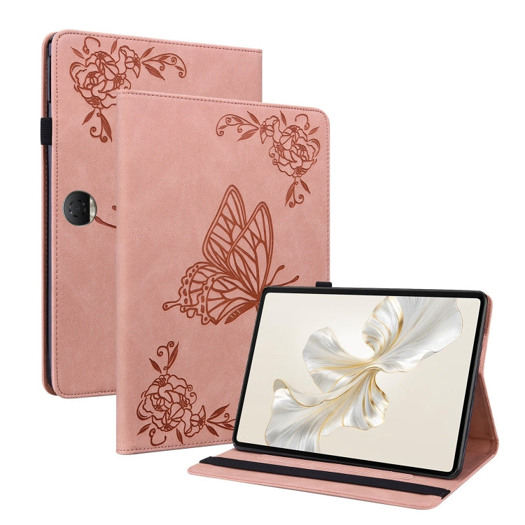 Butterfly Flower Embossed Leather Tablet Case, For Honor Pad 9 12.1, For Honor Pad X8 Pro/X9