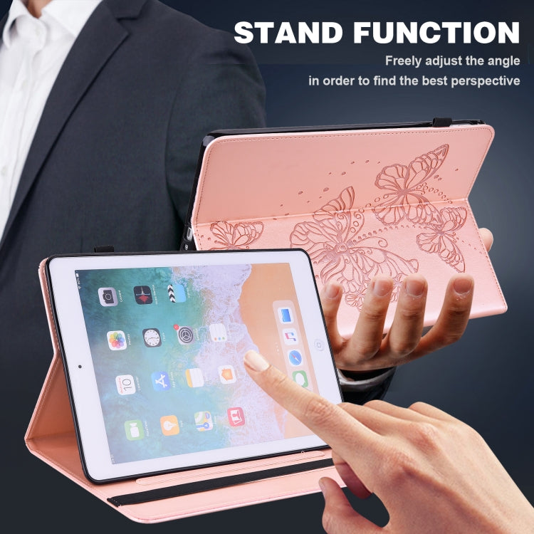 Embossed Butterfly Pattern Horizontal Flip Leather Tablet Case, For Xiaomi Redmi Pad SE