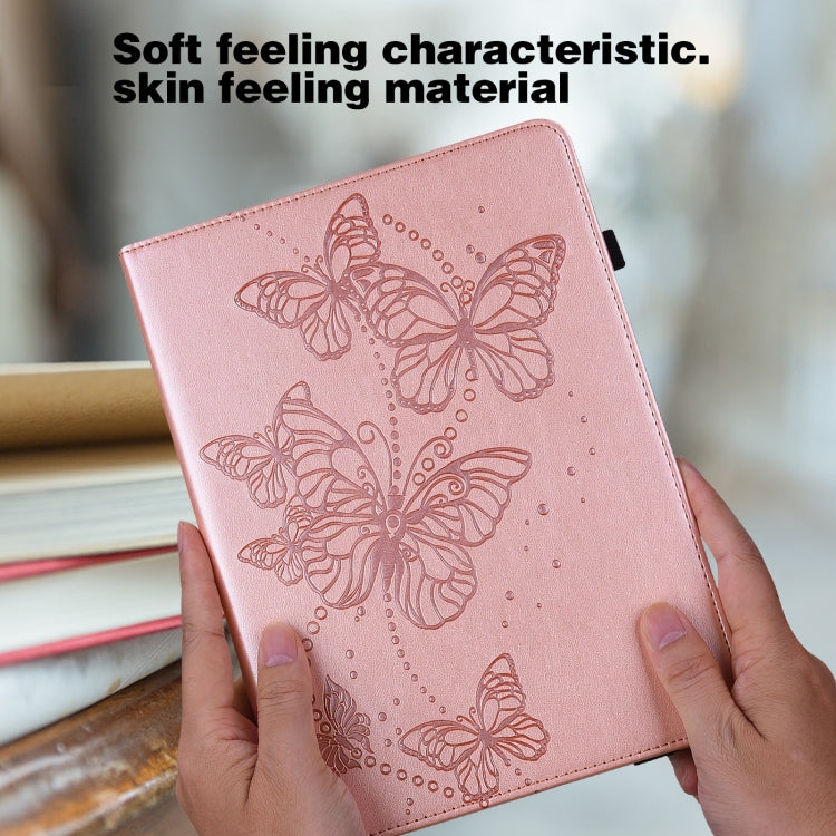 Embossed Butterfly Pattern Horizontal Flip Leather Tablet Case, For Xiaomi Redmi Pad SE