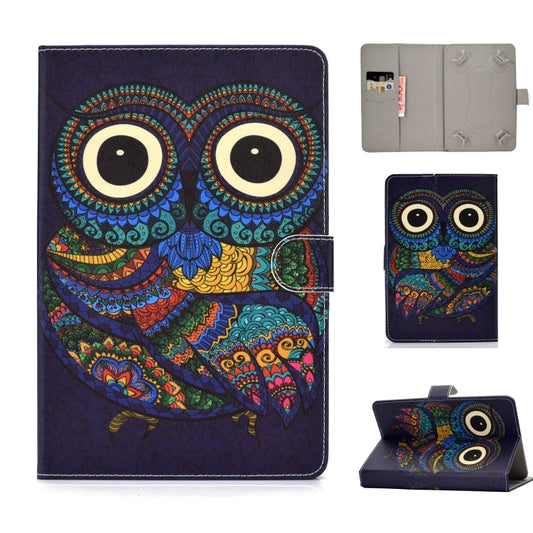 Universal Colored Drawing Pattern Horizontal Flip PU Leather Case with Holder & Card Slots, For 7 inch, For 8 inch, For 10 inch