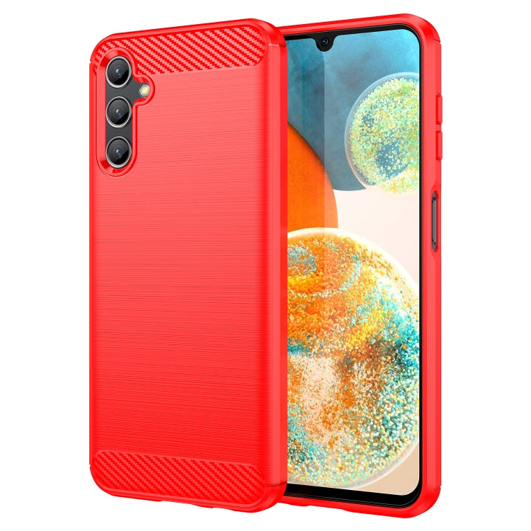 Brushed Texture Carbon Fiber TPU Phone Case, For Samsung Galaxy XCover 7 Pro, For Samsung Galaxy M55, For Samsung Galaxy M14 4G, For Samsung Galaxy M15, For Samsung Galaxy F15, For Samsung Galaxy M44 5G, For Samsung Galaxy A15 5G, For Samsung Galaxy A5...