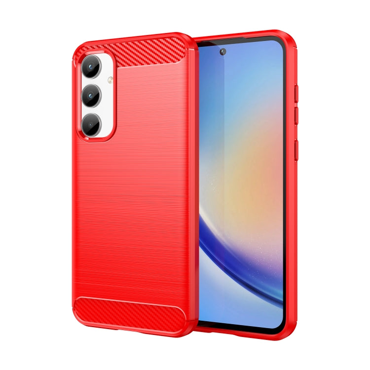 Brushed Texture Carbon Fiber TPU Phone Case, For Samsung Galaxy XCover 7 Pro, For Samsung Galaxy M55, For Samsung Galaxy M14 4G, For Samsung Galaxy M15, For Samsung Galaxy F15, For Samsung Galaxy M44 5G, For Samsung Galaxy A15 5G, For Samsung Galaxy A5...