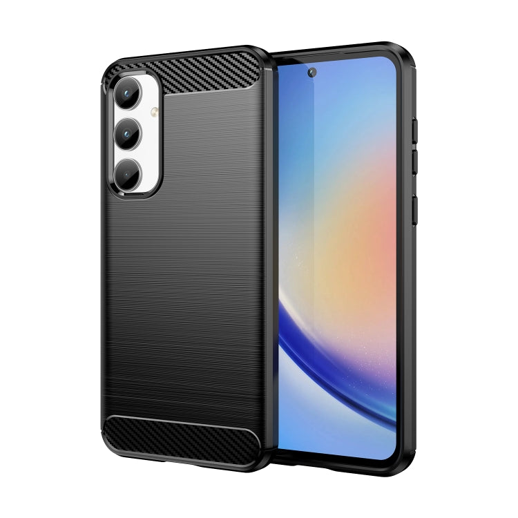 Brushed Texture Carbon Fiber TPU Phone Case, For Samsung Galaxy XCover 7 Pro, For Samsung Galaxy M55, For Samsung Galaxy M14 4G, For Samsung Galaxy M15, For Samsung Galaxy F15, For Samsung Galaxy M44 5G, For Samsung Galaxy A15 5G, For Samsung Galaxy A5...