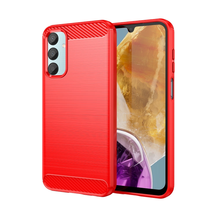 Brushed Texture Carbon Fiber TPU Phone Case, For Samsung Galaxy XCover 7 Pro, For Samsung Galaxy M55, For Samsung Galaxy M14 4G, For Samsung Galaxy M15, For Samsung Galaxy F15, For Samsung Galaxy M44 5G, For Samsung Galaxy A15 5G, For Samsung Galaxy A5...