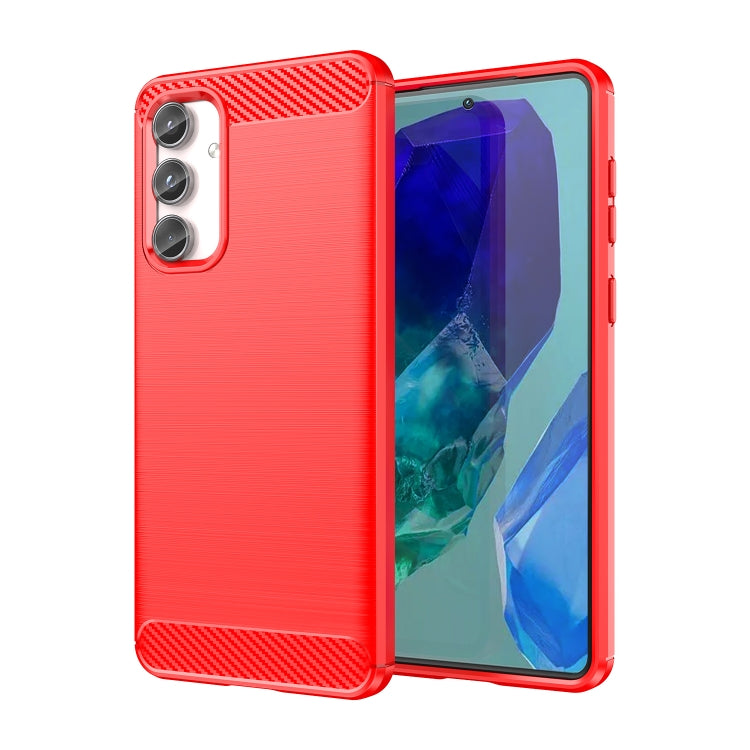 Brushed Texture Carbon Fiber TPU Phone Case, For Samsung Galaxy XCover 7 Pro, For Samsung Galaxy M55, For Samsung Galaxy M14 4G, For Samsung Galaxy M15, For Samsung Galaxy F15, For Samsung Galaxy M44 5G, For Samsung Galaxy A15 5G, For Samsung Galaxy A5...