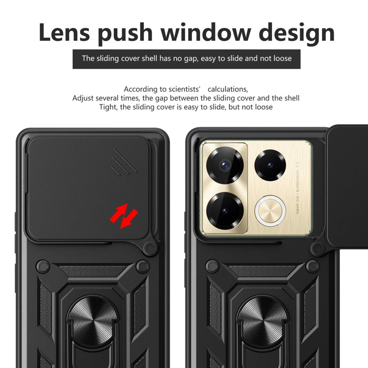 Sliding Camera Cover Design TPU+PC Phone Case, For Infinix Note 40 Pro/40 Pro+ 5G, For Infinix Note 40 4G, For Infinix Hot 40 / 40 Pro 4G, For Infinix Hot 40i / Smart 8, For Infinix Note 30 5G, For Infinix Note 30 VIP, For Infinix Hot 30