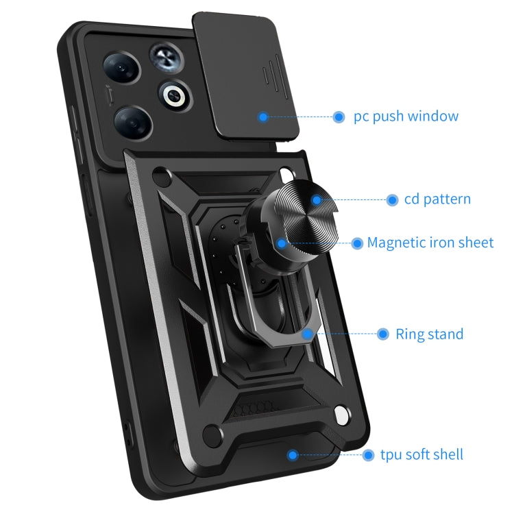 Sliding Camera Cover Design TPU+PC Phone Case, For Infinix Smart 8 Plus / 8 Pro, For Infinix Note 40 Pro/40 Pro+ 5G, For Infinix Note 40 4G, For Infinix Hot 40 / 40 Pro 4G, For Infinix Hot 40i / Smart 8, For Infinix Note 30 5G, For Infinix Note 30 VIP